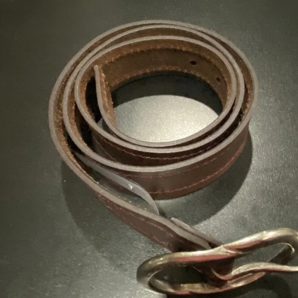 Men New Calvin Klein Jeans Minimalist Office Classic Brass Buckle Leather Belt L